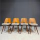 Set of four Tatra dining chairs, Czechoslovakia, 1960s