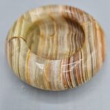 Petit cendrier vintage en onyx à trois supports