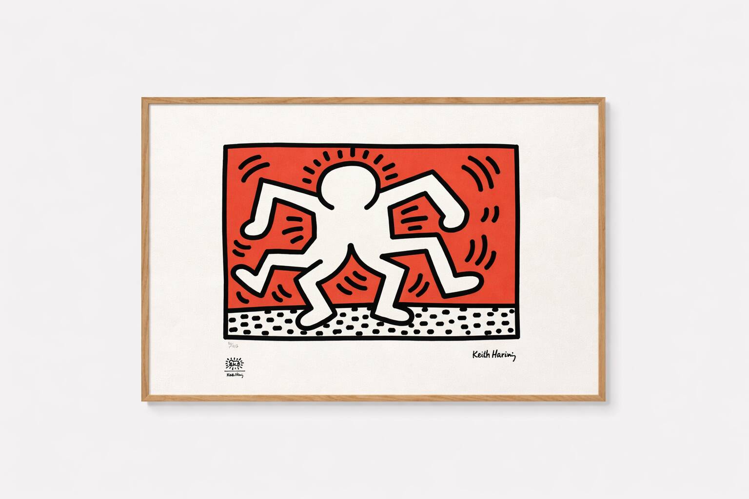 Keith Haring. Numbered colour silkscreen. 1990s.