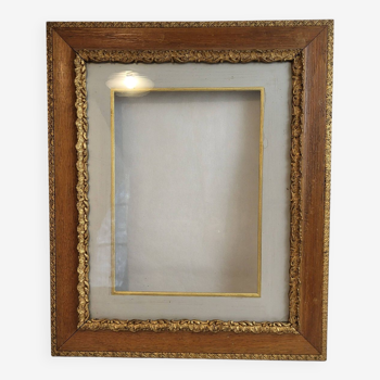 Wooden & gold metal frame