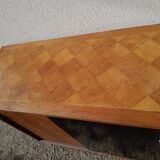 Vintage melamine wood sideboard, year 50, compass feet