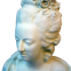 Bust marie Antoinette patina sand H54cm