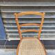 Chaise ancienne en bois et canage