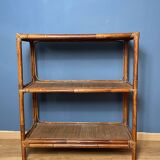Vintage natural rattan shelf