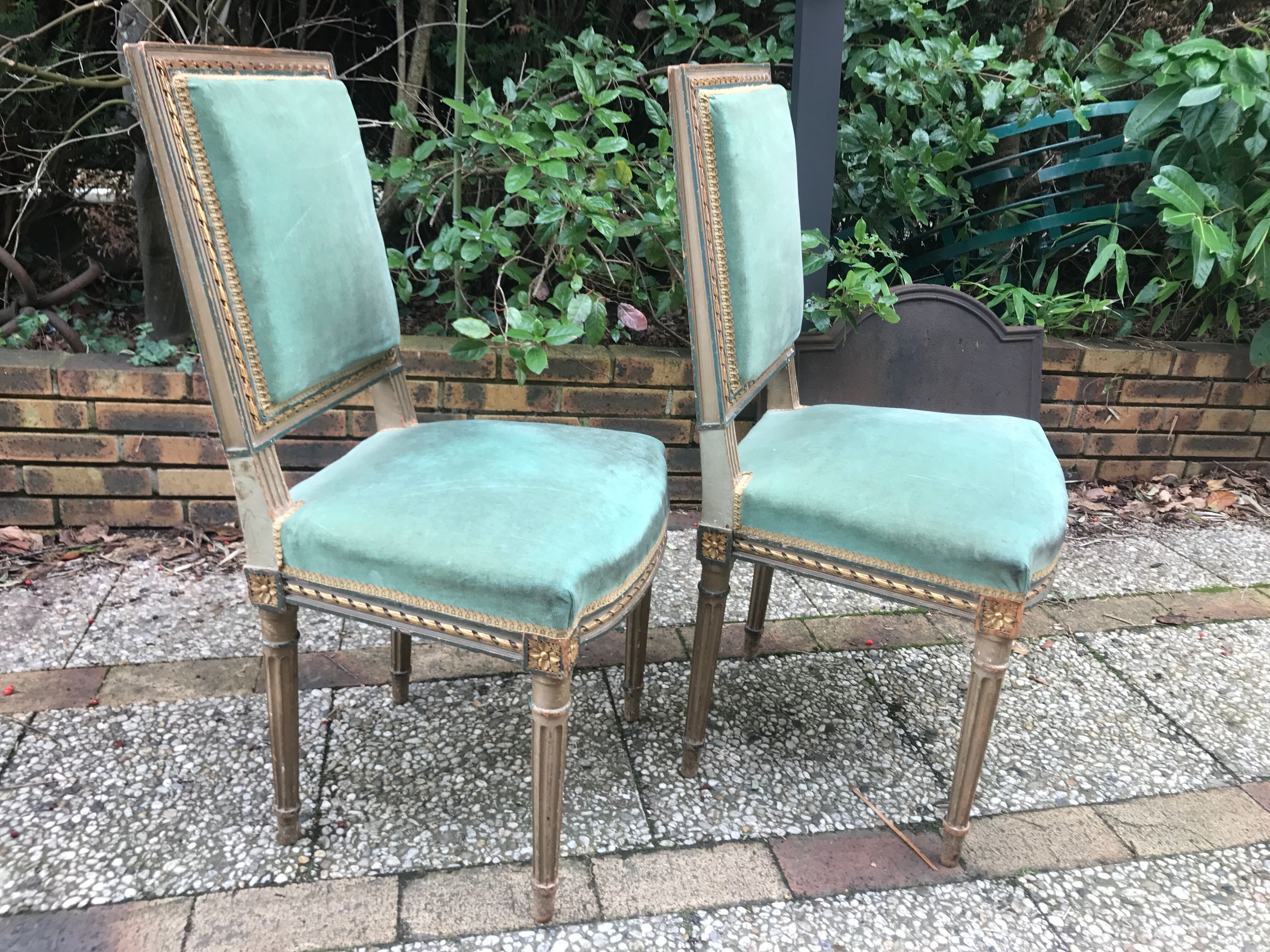 Pair of Louis XVI style chairs