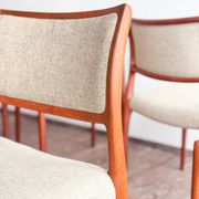 Set of 6 chairs #80 in teak by Niels O. Møller, JL Moller, Mid Century