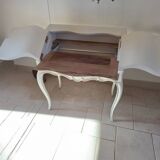 Rococo white foam wood secretary