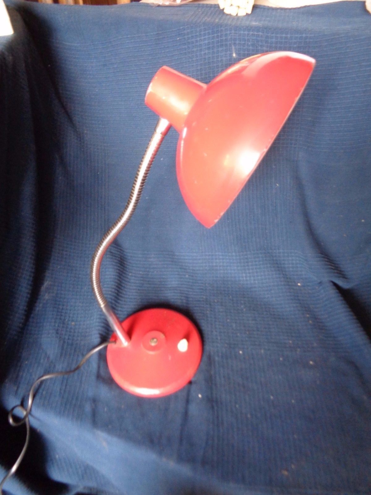 Vintage office lamp red design flexible old industrial art