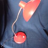 Lampe de bureau vintage design rouge articule souple ancien industriel
