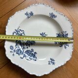 Blue flowered ironstone deep plates from Saxony