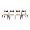 Series of 4 chairs Niel O. Moller, model 71, 60s