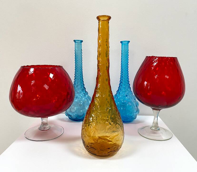 Large coupe vase from Empoli, Italy - 1950s