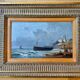 Tableau, Marine sur la côte d’Opale XIX siècle