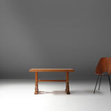 Table basse Art Déco en chêne années 1940