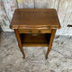 Antique nightstand louis xv style wood drawer + vintage case #e2