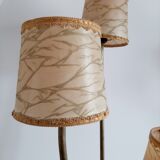 Tripod floor lamp 50s, gilded metal
