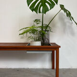 Vintage Danish bench with planter in teak
