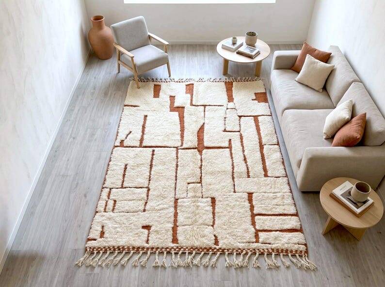 Moroccan Berber wool rug size 300x400 cm