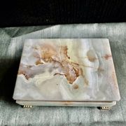 Onyx catchall box from the 1960s, vintage Italy.