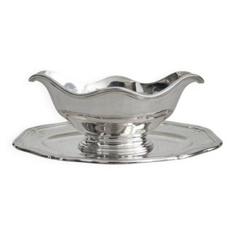 Ercuis silver-plated metal gravy boat