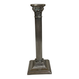 Silver metal column candlestick Italy