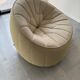 Cinna swivel armchair ottoman model - new condition - alcantara and fabric