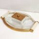 Plateau oval miroir vintage