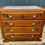 Art Deco chest of drawers in solid oak
