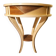 Guéridon - petite table ronde en marqueterie bois