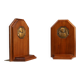 French Art Deco Bookends in Wood and Bronze, circa 1920