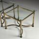 Ensemble de 2 tables d'appoint en métal vintage