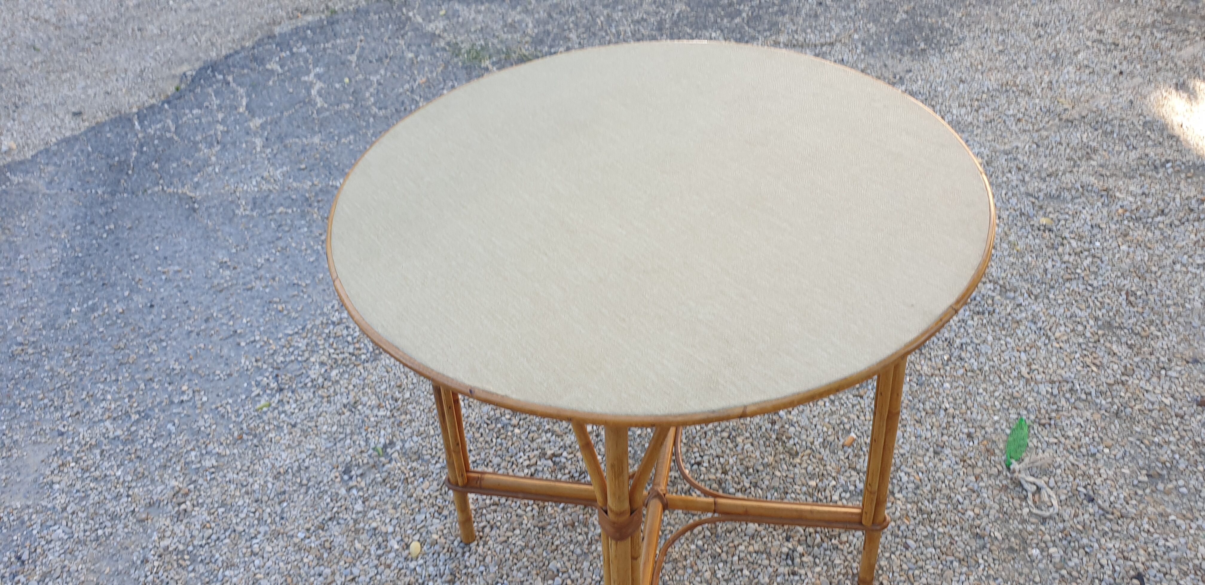 Rattan garden table 1960