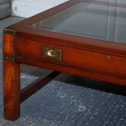 Very Large Coffee Table with Marquetry Glass Panels by Kennedy Harrods