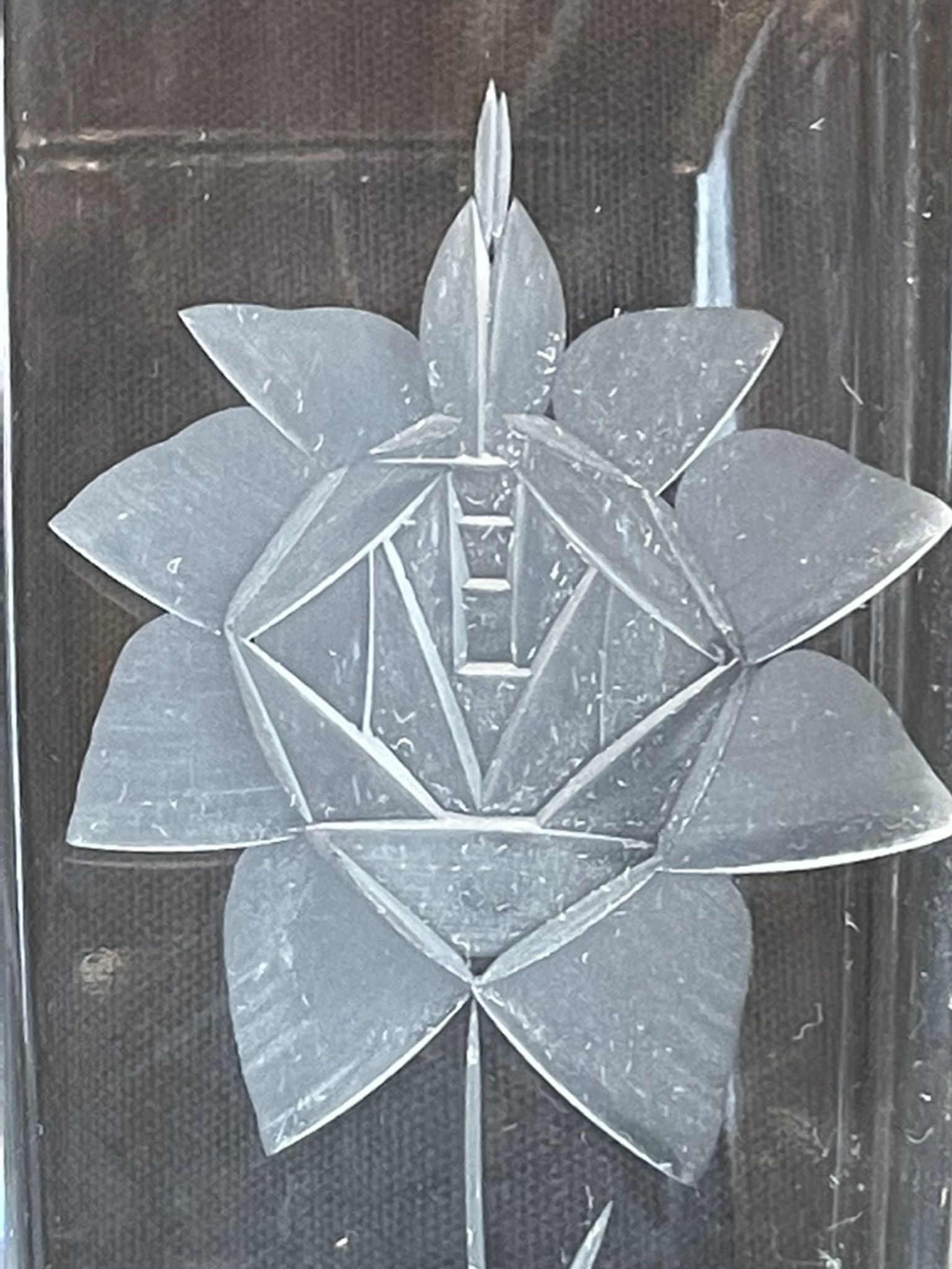 Cristallerie de Vannes le Châtel - Vannes Cristal France - Square vase - Cut crystal