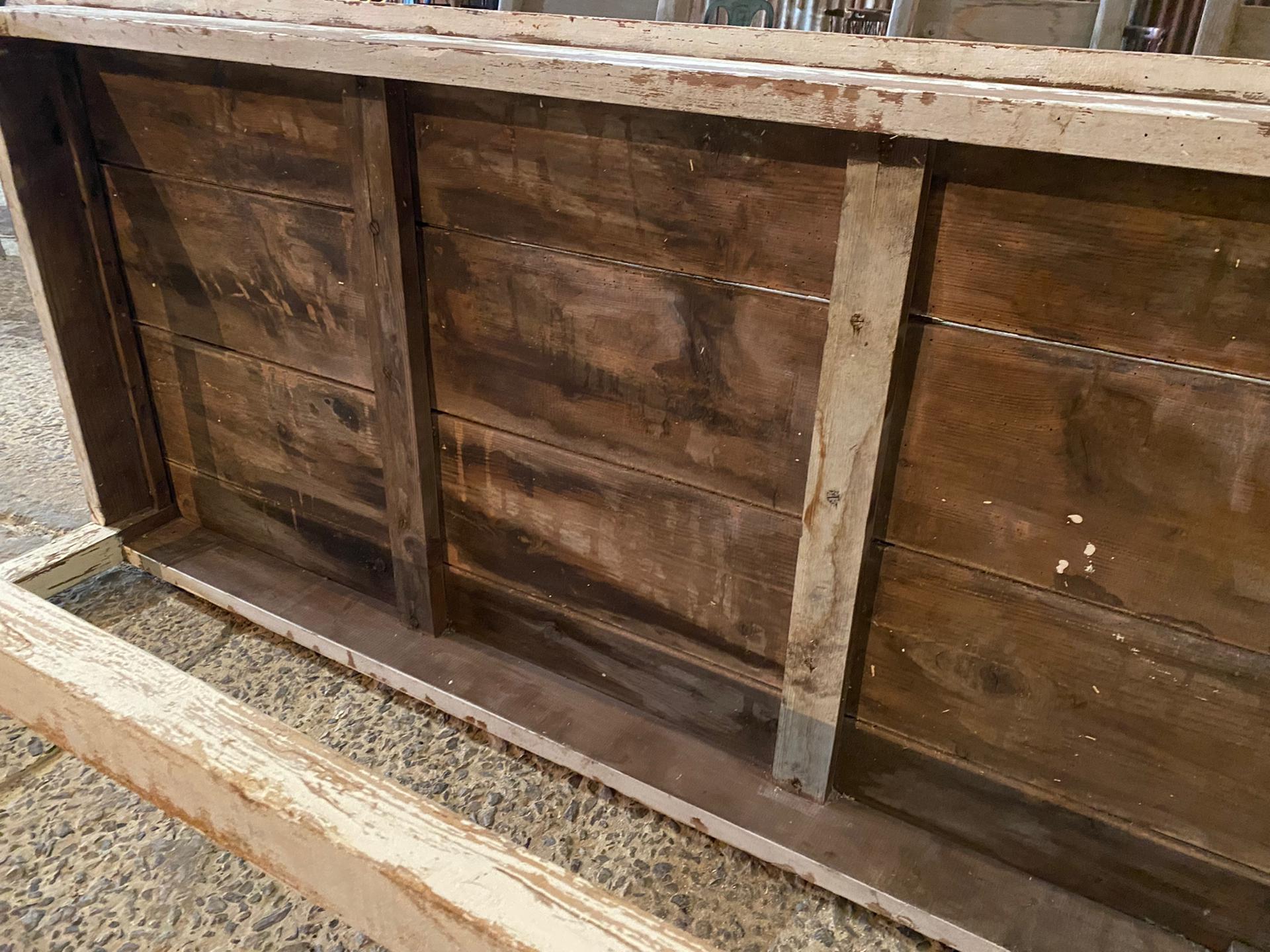 White patina console table