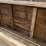 Table console patine blanche
