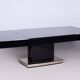 Large Art Deco Chrome and Black Glass Extendable Dining Table, 1930s