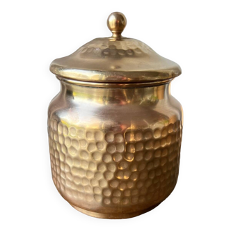 Golden box in hammered brass