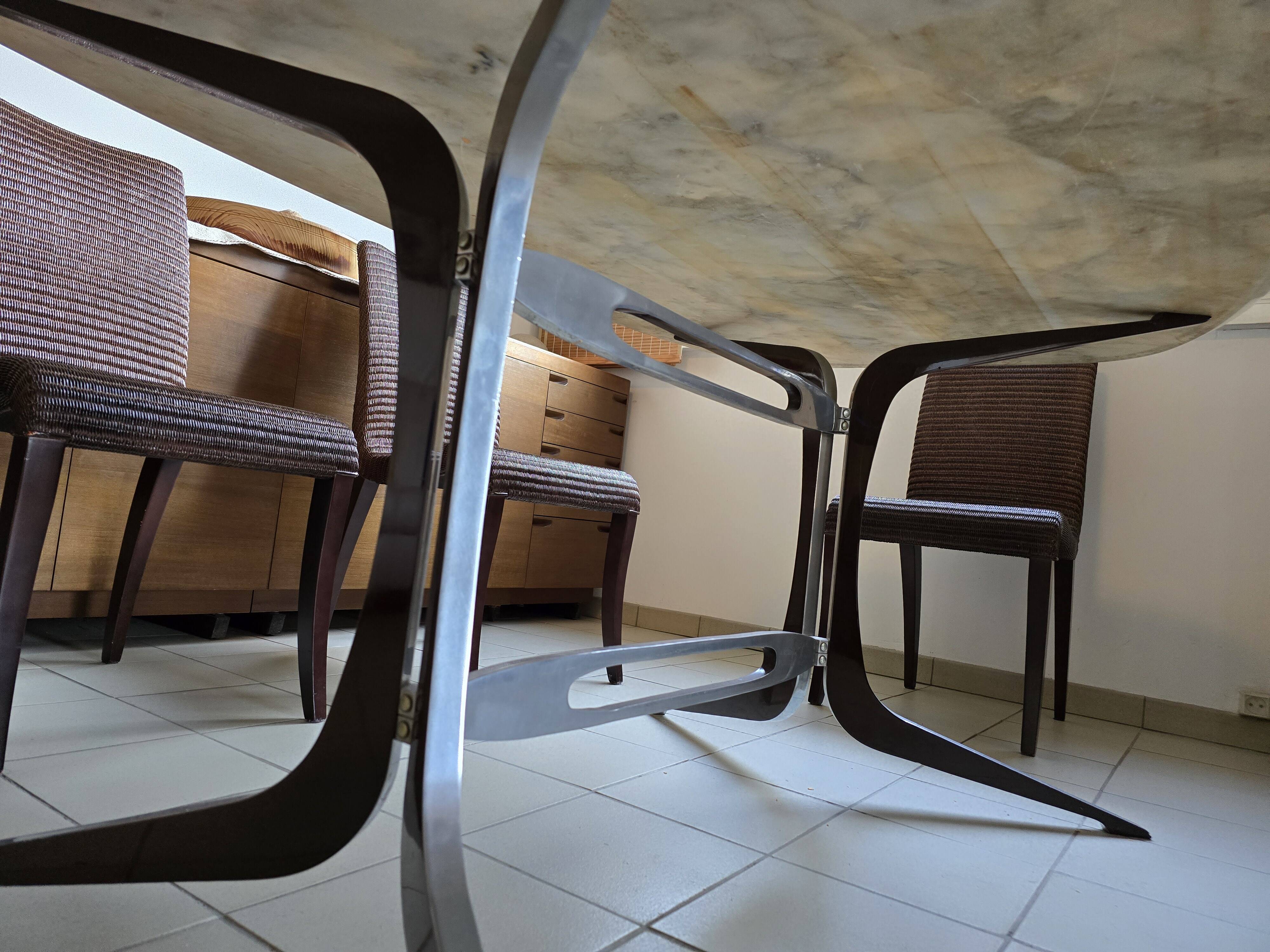 Marble table by Pierre Pichard, 1970, Ligne Roset.