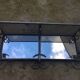 Wall coat rack, wrought iron hook with vintage mirror.