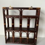 Rattan wall shelf
