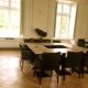Lot of 15 bistro tables and 15 chairs.