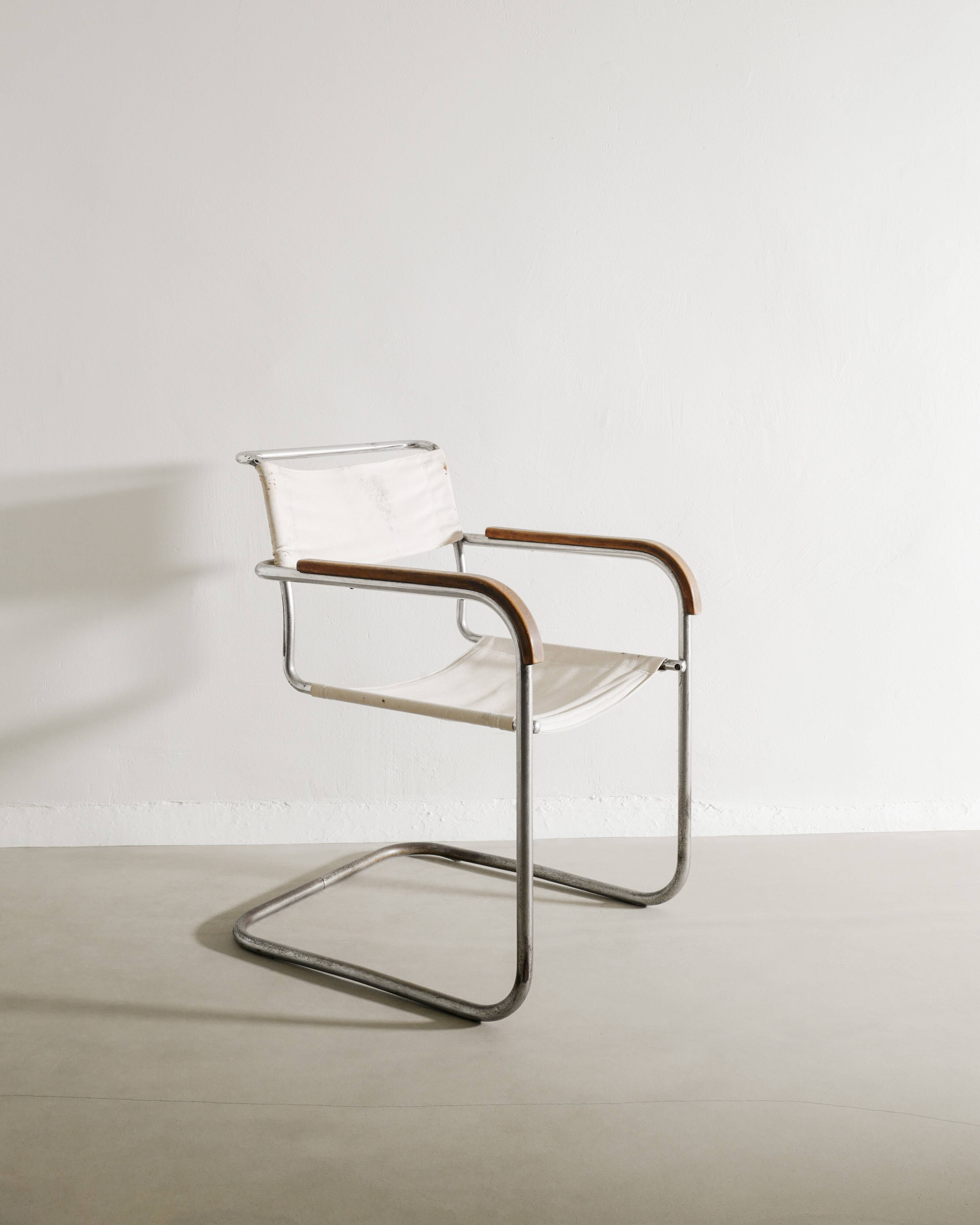 Vintage Bauhaus Mid Century Marcel Breuer "B34" Armchair, 1930s