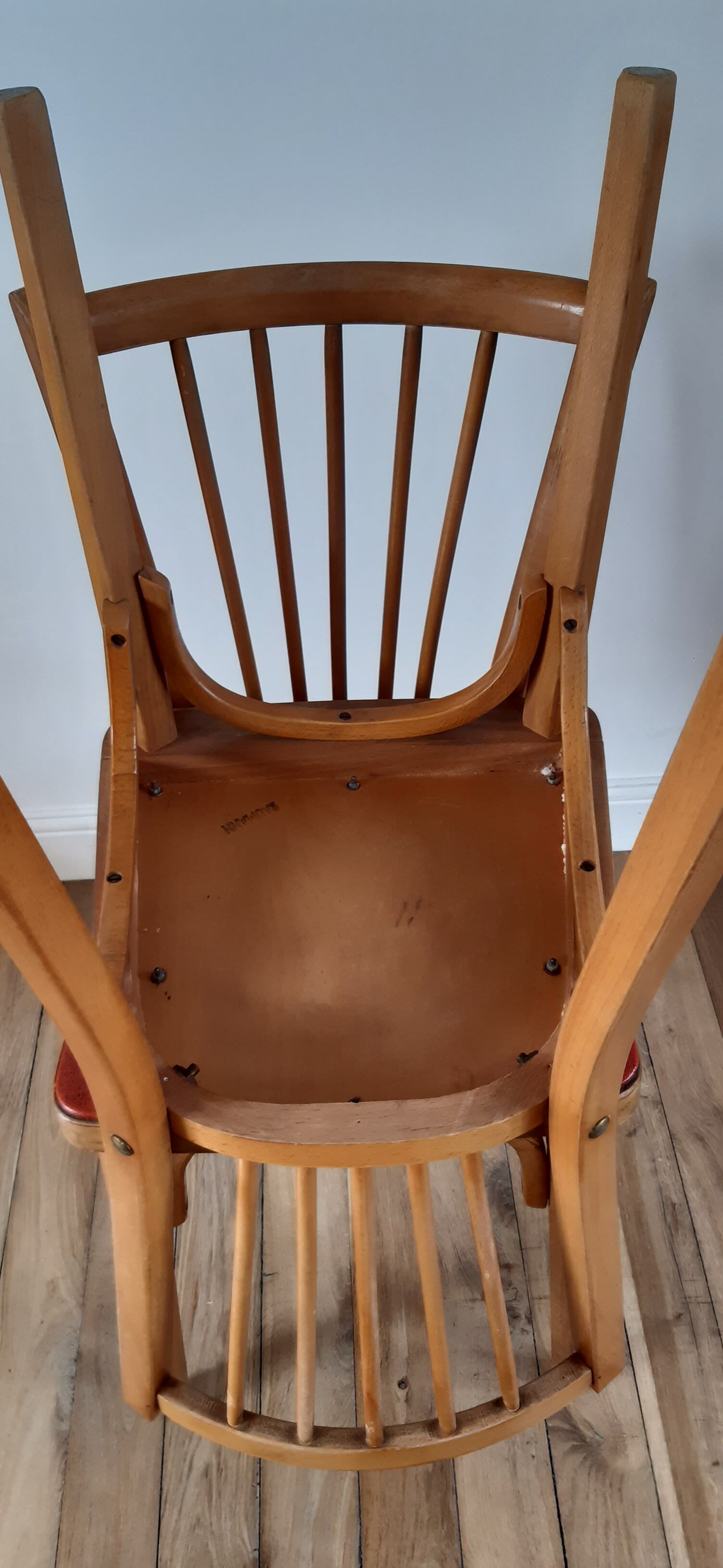Pair of Baumann bistro chairs N°12 50s