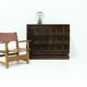 Brutalist Armchair in Pine and Cognac Leather 1960s