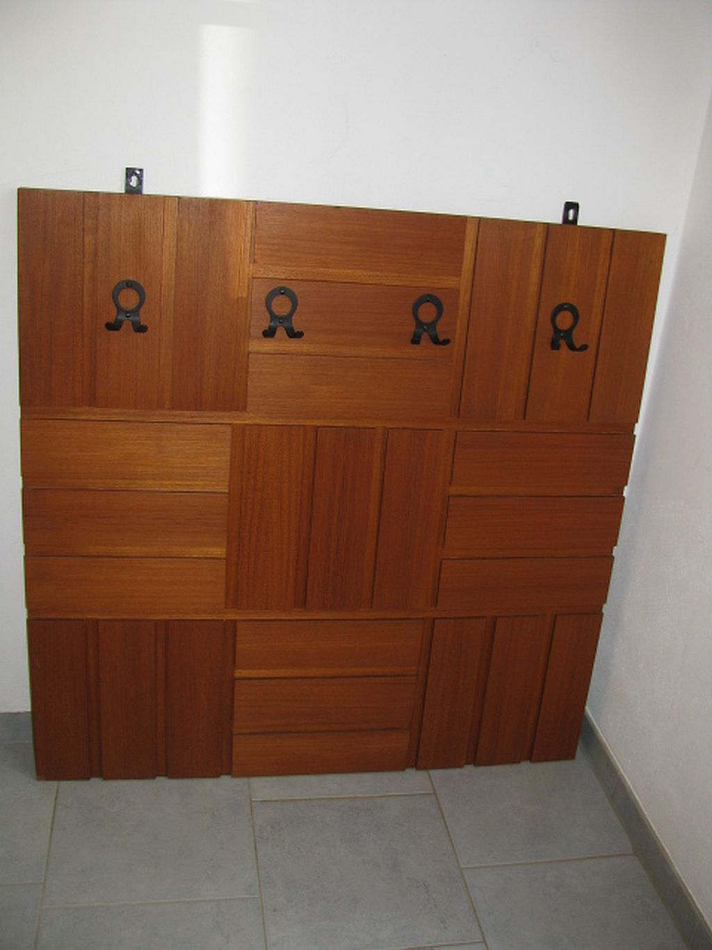 Portemanteau scandinave en teck 1960