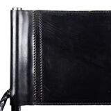 Pair of Matteo Grassi MG5 chairs in black leather and chrome