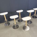 Ensemble de 6 tabourets de bar Arper, années 1990