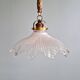 Art Deco pendant light in fluted transparent glass, 1920s-30s.
