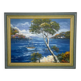 Tableau Huile Sur Toile Encadré Signé Joly